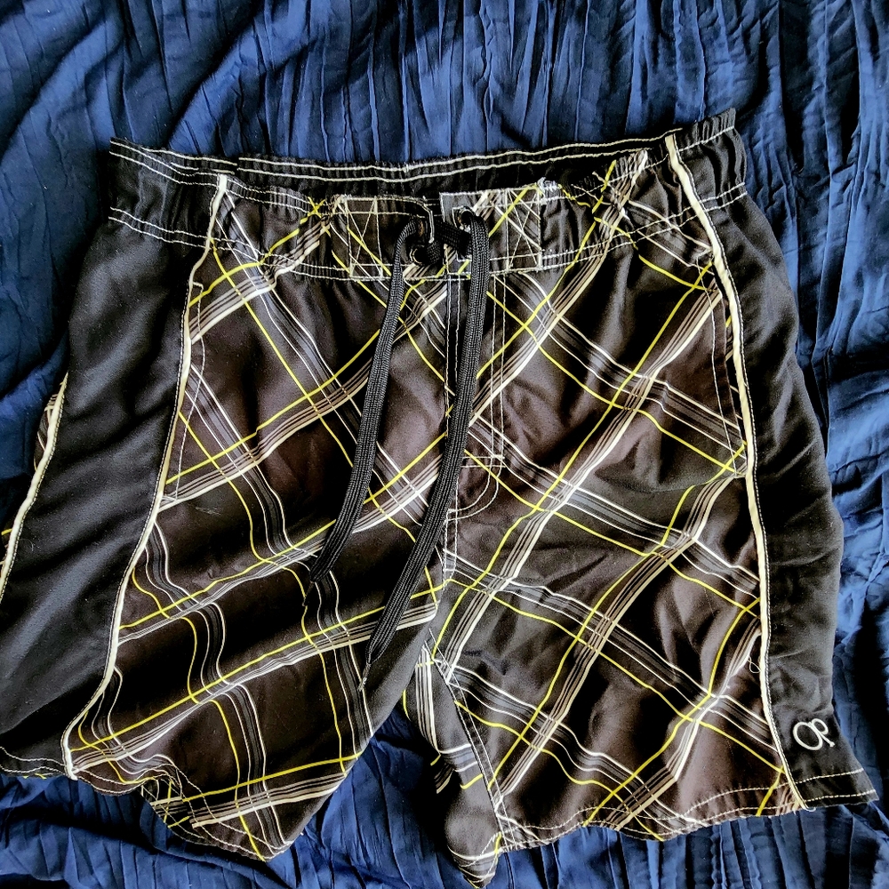 OP Board Shorts Swimming Trunks Black, Green